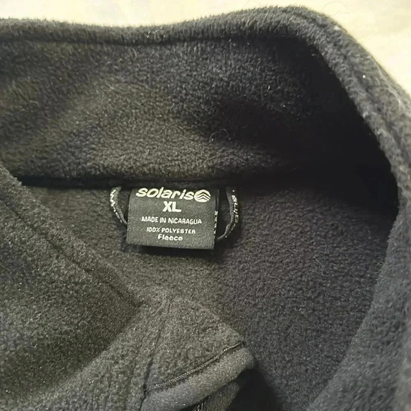 SOLARIS Men's fleece jacket Full Zip 3 Pockets Black Size XL outdoors - Picture 5 of 6